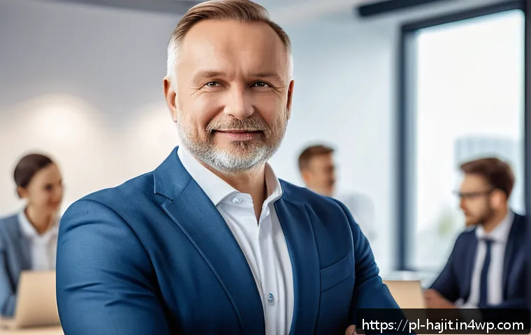 자기 성찰을 통한 리더십 개발 전략 - A professional Polish business leader standing confidently in a modern office environment, reflectin...